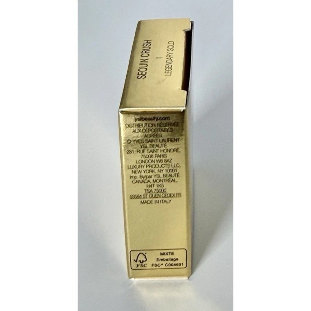 Yves Saint Laurent YSL Sequin Crush Glitter Single Eyeshadow 1 Legendary Gold - Picture 2 of 5
